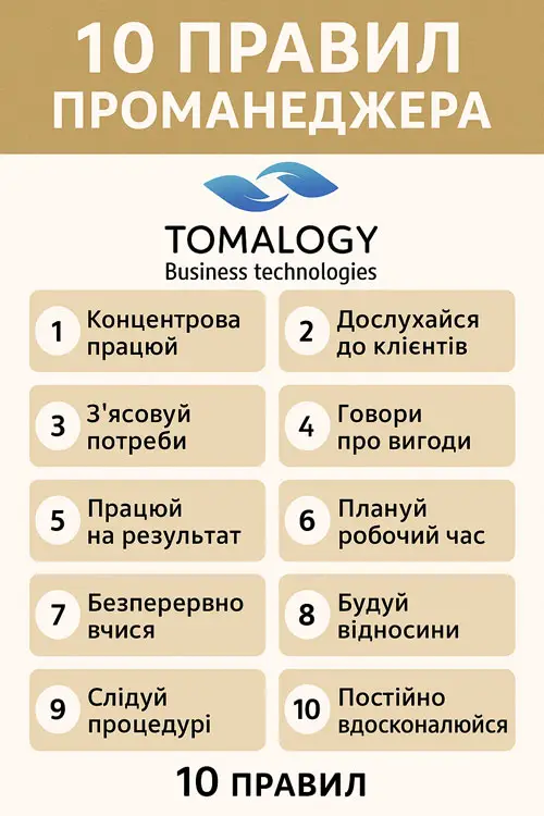 10 правил менеджера з продажу