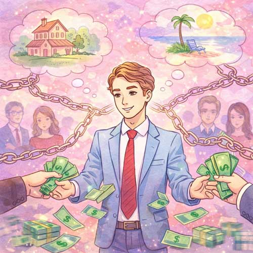 Чому люди живуть у борг: психологія відповідальності, ілюзій та залежності від інших у фінансовій поведінці.