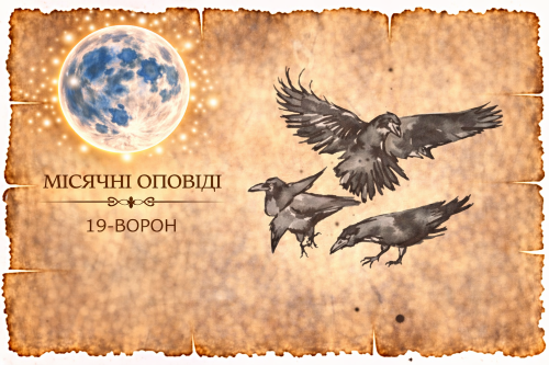 Місячні оповіді: Ворон — прагнення визнання, внутрішня напруга і вигорання. Як очікування впливають на стосунки та самосприйняття.